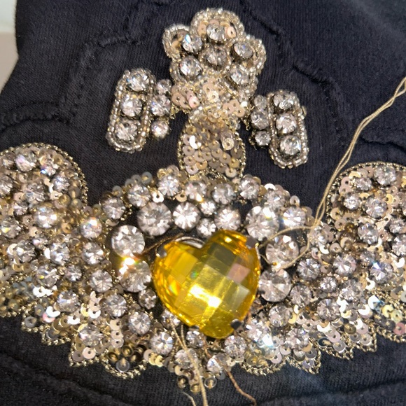 Twisted heart shirt love heart hoodie sweatshirt Y2k 90’s crystal rhinestone - Picture 6 of 9